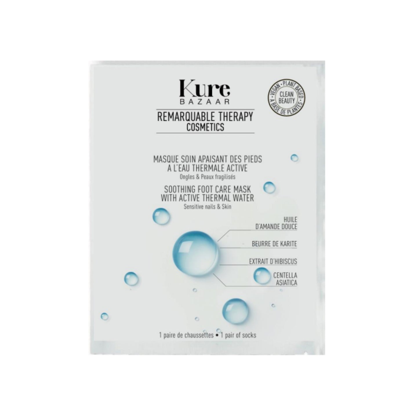 Soothing Foot Care Mask made with Active Thermal Water for Sensitive Nails and Skin