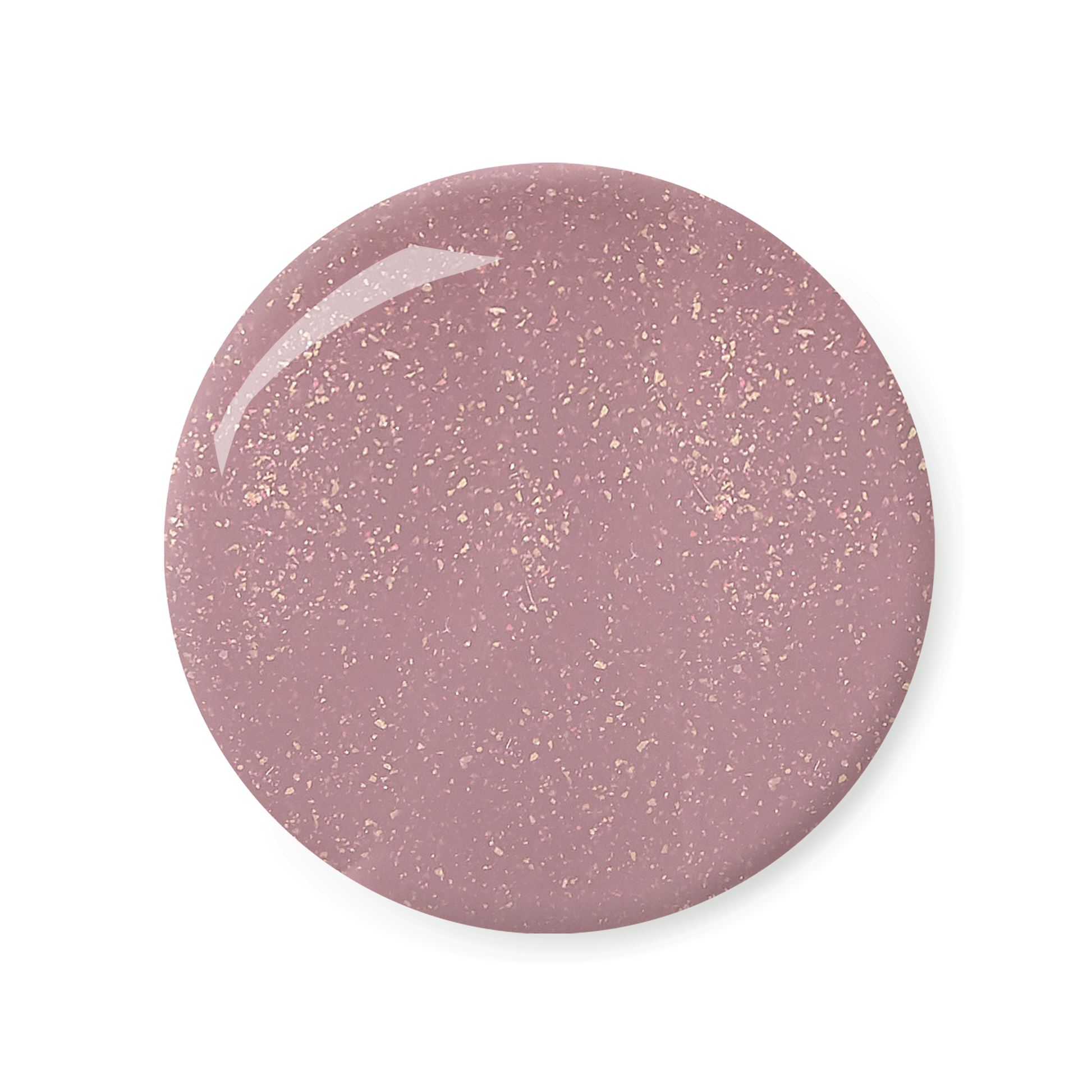 color swatch for kure bazaar amethyst pink glitter nail polish