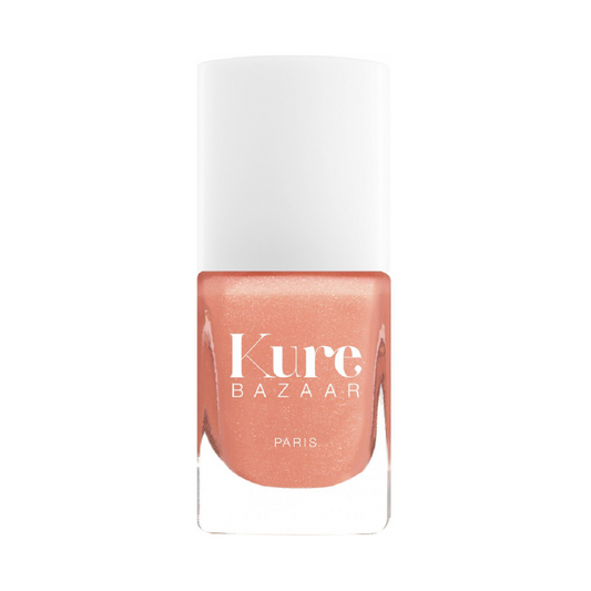 Lychee Orange Glitter Transparent Non-Toxic Nail Polish by Kure Bazaar
