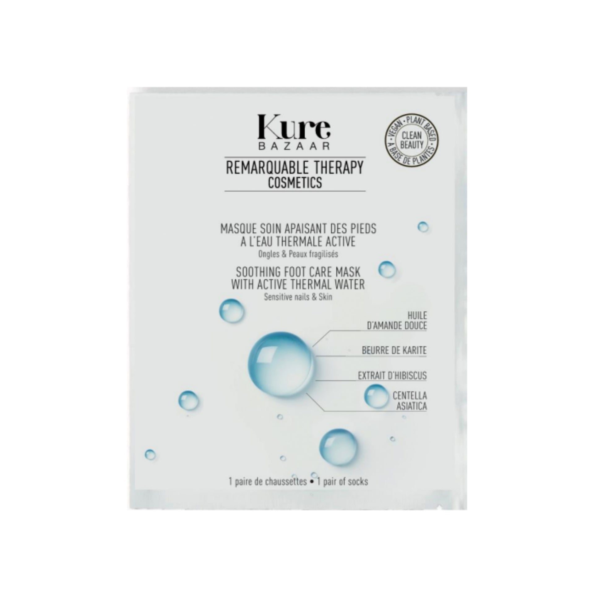 Soothing Foot Care Mask made with Active Thermal Water for Sensitive Nails and Skin 