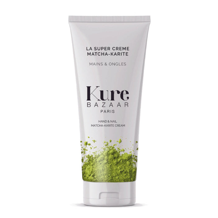 A bottle of matcha shea butter hand cream by Kure Bazaar