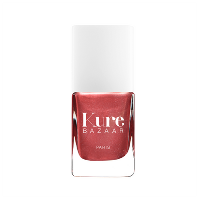 Or Santal Tomato Red Shimmer Metallic Nail Polish by Kure Bazaar 